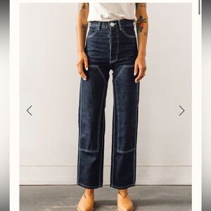 Jesse Kamm Indigo Handypant with Light Blue Stitching